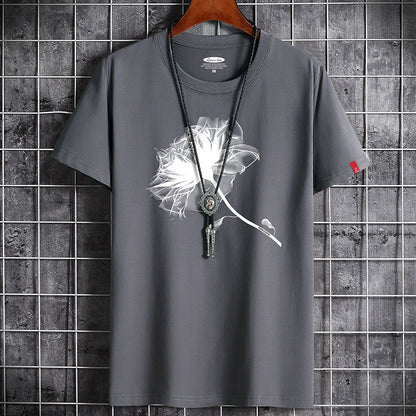 Summer Men's Short-sleeved T-shirt Casual Round Neck Loose